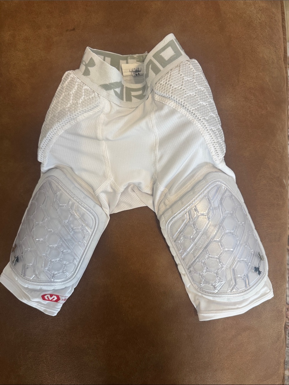Under Armour White Padded Youth compression Shorts  Pads